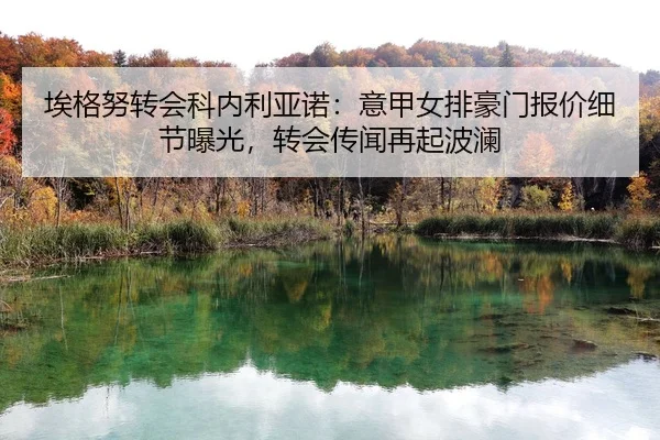 埃格努转会科内利亚诺：意甲女排豪门报价细节曝光，转会传闻再起波澜